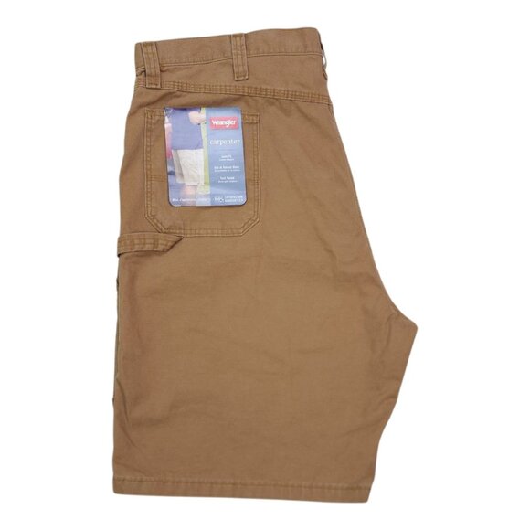 Wrangler Carpenter Loose Fit Shorts Sz 44 100% Cotton Natural Waist Tech Pocket - Picture 3 of 10
